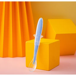 Ложка силиконовая детская Жирафик, цвет голубой - Крошка я фото 2