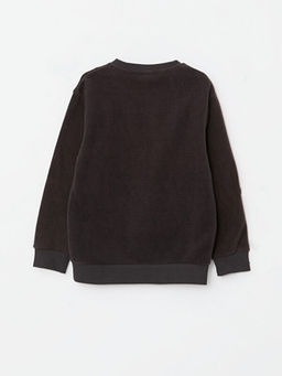 Bisiklet Yaka Basic Uzun Kollu Polar Erkek ?ocuk Sweatshirt - Waikiki фото 2