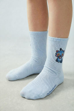 PACK DOS CALCETINES MEDIOS KPOP DEMON HUNTERS NETFLIX  / Crudo / Azul