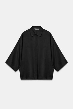 CAMISA FLUIDA OVERSIZE ZW COLLECTION / Negro