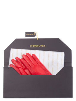 Перчатки женские ш+каш. TOUCH F-IS2521 red - Eleganzza фото 7