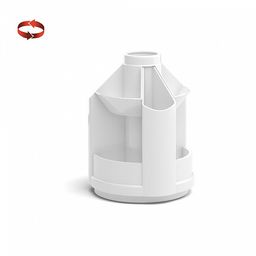 Цена за 1 шт. Подставка настольная вращающаяся пластиковая ErichKrause Mini Desk, Classic, белый