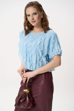 Блузка Лили (голубой) - Эльза фото 6
