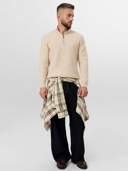 Джемпер на молнии мужской бежевый - Mark formelle фото 9