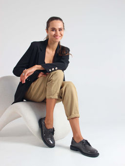 Туфли полуботинки 105.2693.bl. Серо-коричневый наплак