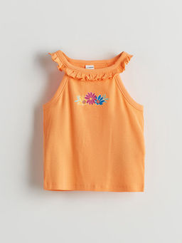 Halter Yaka Bask?l? K?z ?ocuk Atlet