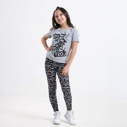 CRB wear/CWJG 62889-11-291 Футболка для девочки, светло-серый меланж/Ex.Cherubino  фото 3
