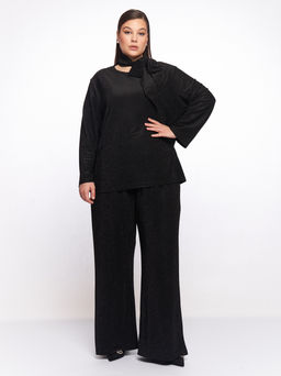 Костюм с люрексом KO02127BLK01