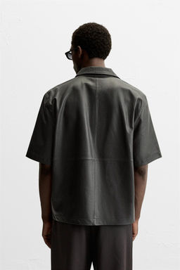LEATHER POLO OVERSHIRT - LIMITED EDITION - Zara фото 11