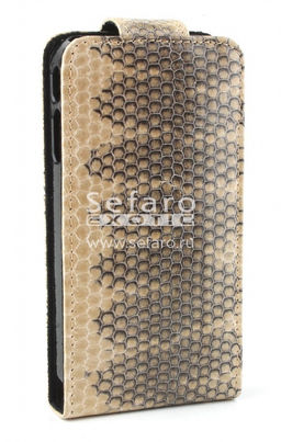 Чехол раскладной для iPhone 4 из кожи морской змеи
