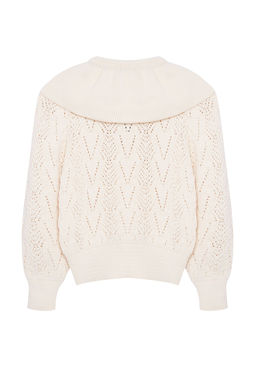 Tas Yumusak Dokulu Kurdele/Fiyonk Ve Inci Detayl? Polo Yaka Triko Kazak TWOAW25KZ00158 - Trendyolmilla фото 7