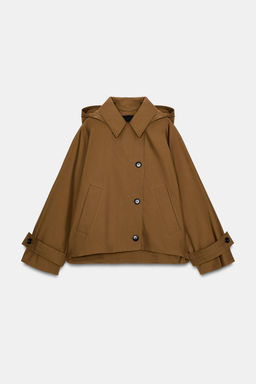 WATER-REPELLENT SHORT TRENCH COAT ZW COLLECTION - Zara фото 8