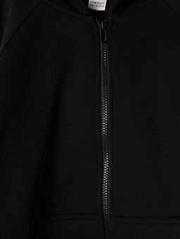Kap??onlu Erkek ?ocuk Kal?n Fermuarl? Sweatshirt