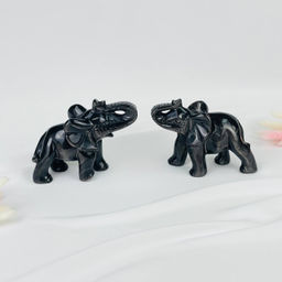 Фигурка Слон из серебристого Обсидиана