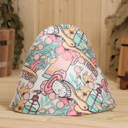 Шапка для бани Спа принт