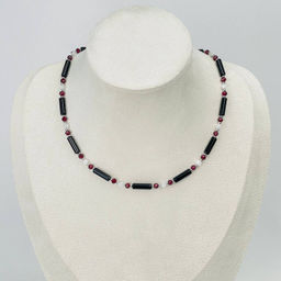 Колье из Агата, Граната и Лунного камня