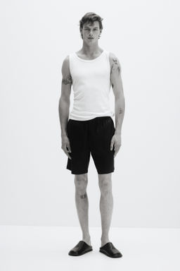 Shorts en mezcla de lino Easy-care Relaxed Fit - H&m фото 11