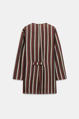 CHAQUETA CRUZADA RAYAS / Rayas marrones - Zara фото 7