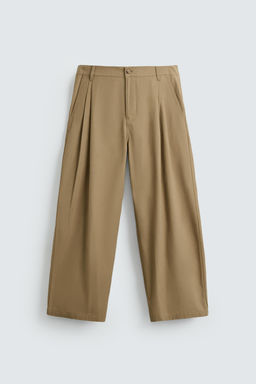 PLEATED WIDE-LEG TROUSERS - Zara фото 6