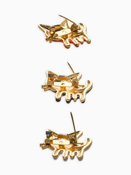 Броши "Котята" (набор 3шт), цвет микс в золоте