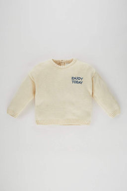 Свитер с круглым вырезом с принтом для маленьких мальчиков