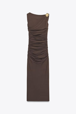 SHELL POLYAMIDE DRESS - Zara фото 15