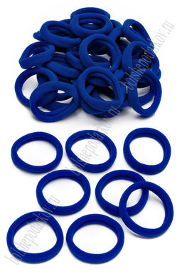 Резинки бесшовные для волос "Premium" 4 см (80 шт) SF-7051, синий №8006