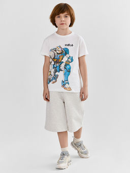 Шорты для мальчиков серые удлиненные