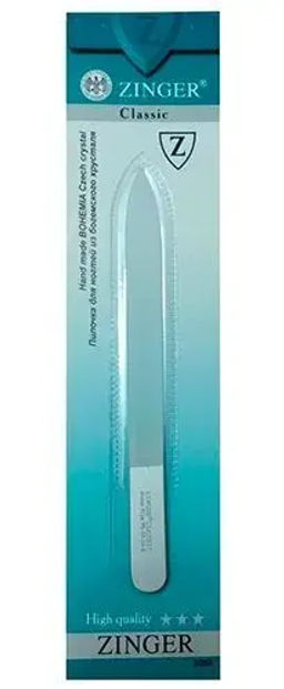 ZINGER Пилка стеклянная 2-х сторонняя FG-02-14 прозрачная 140мм