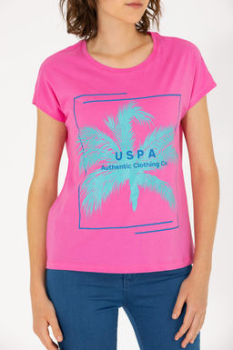 U. S. Polo Assn Женская розовая футболка с круглым вырезом - U.s. polo assn фото 13