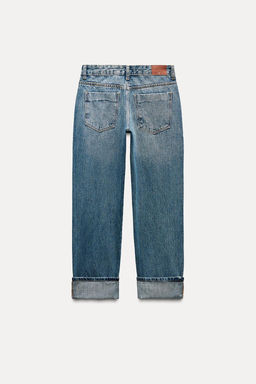 JEANS Z1975 STRAIGHT HIGH WAIST TURN-UP HEM - Zara фото 11
