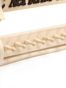 Полка-вешалка для бани и сауны «С лёгким паром», 64×23×27 см, деревянная, 9 крючков