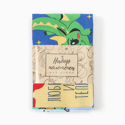 Набор полотенец Доляна Яркого праздника 28х46 см - 6 шт, 100% хл, рогожка 164 г/м2  фото 11