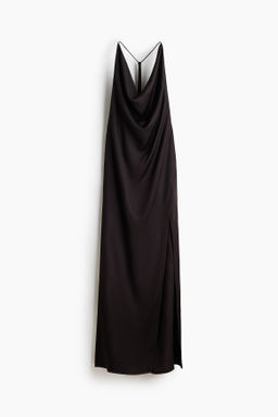 Vestido en sat?n de viscosa con escote drapeado