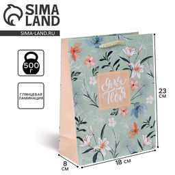 Цена за 2 шт. Пакет подарочный ламинированный, упаковка, Just for you, MS 18×23×8 см