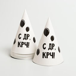 Посуда одноразовая бумажная «С ДР», 6 тарелок, 6 стаканов, 6 колпаков, 1 гирлянда