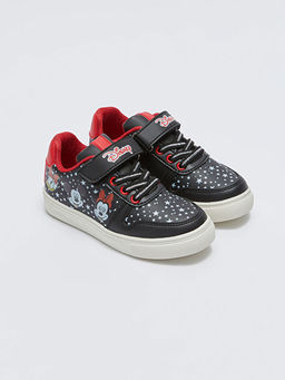 Mickey ve Minnie Mouse Bask?l? C?rt C?rtl? K?z ?ocuk Spor Ayakkab?