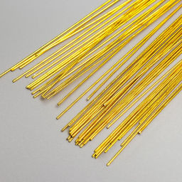 Цена за 50 шт. Проволока для изготовления искусственных цветов «Золотая», дл. 40 см, сечение 0.7 мм
