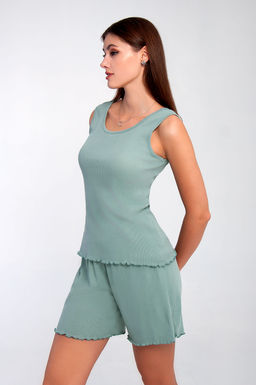 Арт. 9155/3 Пижама с шортами 42-50 (5 шт) Цвет:верх-мята, низ-мята - Калинка фото 2