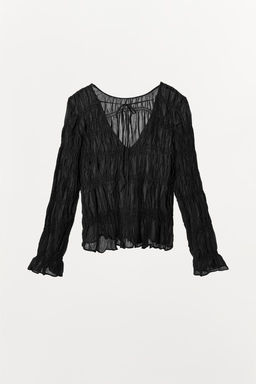 TEXTURED TOP WITH GATHERED DETAIL - Zara фото 4