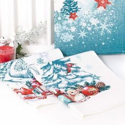 Полотенце 50*60 см. Синий иней рогожка хлопок 100% - Лен поволжья фото 4