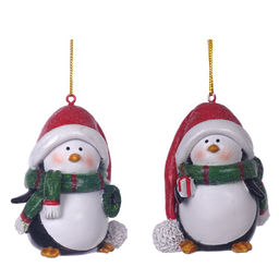 Фигурка декоративная подвесная "Пингвин", L5 W5 H6,5 см, 2в.