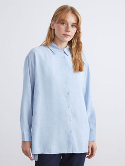 Oversize Modal Kar???ml? Kad?n G?mlek Tunik