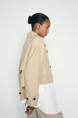 SHORT TRENCH-STYLE JACKET - Zara фото 6