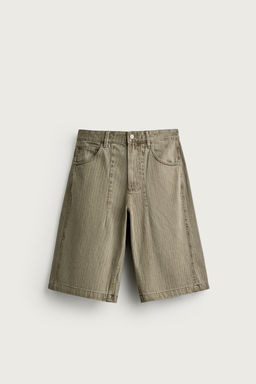 JORTS LAVADO ESTAMPADO RAYAS / Tostado - Zara фото 6