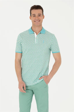 Мужская мятная футболка-поло - U.s. polo assn фото 8