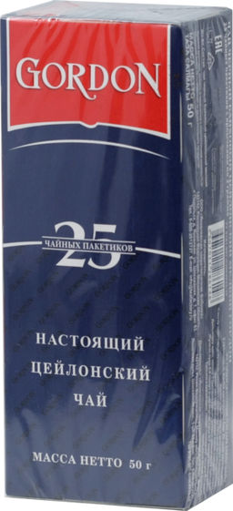 GORDON. Цейлонский 50 гр. карт.пачка, 25 пак.