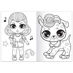 Раскраска Стильные девчонки, 68 стр., формат А4 - Буква-ленд фото 4
