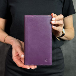 Итальянское кожаное портмоне DuDu серии Vulcano | темно-фиолетовый - Dudubags фото 5