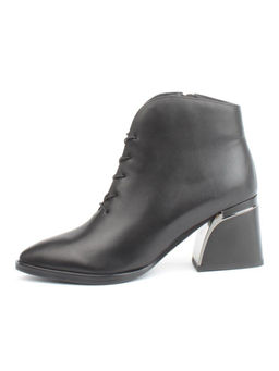 04-Z4229R BLACK Ботильоны демисезонные женские (натуральная кожа, натуральная байка)